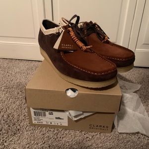 Clarks Wallabee Dark Tan Combi Size 12